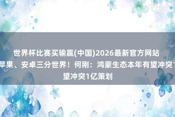 世界杯比赛买输赢(中国)2026最新官方网站 华为与苹果、安卓三分世界！何刚：鸿蒙生态本年有望冲突1亿策划