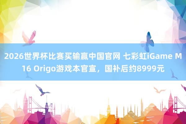 2026世界杯比赛买输赢中国官网 七彩虹iGame M16 Origo游戏本官宣，国补后约8999元