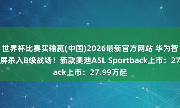 世界杯比赛买输赢(中国)2026最新官方网站 华为智驾+三联屏杀入B级战场！新款奥迪A5L Sportback上市：27.99万起