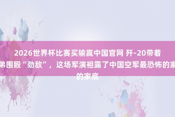 2026世界杯比赛买输赢中国官网 歼-20带着小弟围殴“劲敌”，这场军演袒露了中国空军最恐怖的家底