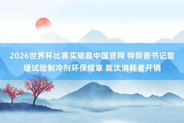 2026世界杯比赛买输赢中国官网 特朗普书记暂缓试验制冷剂环保规章 裁汰消耗者开销