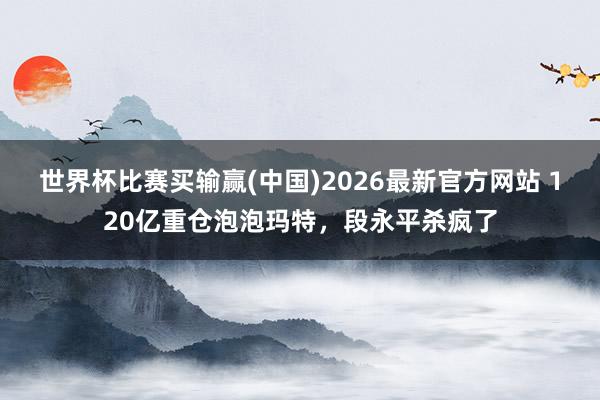 世界杯比赛买输赢(中国)2026最新官方网站 120亿重仓泡泡玛特，段永平杀疯了