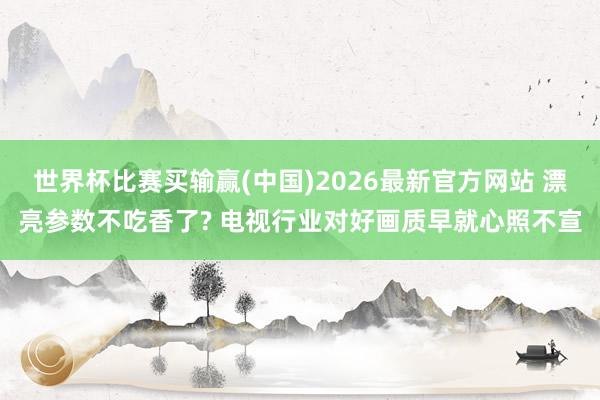 世界杯比赛买输赢(中国)2026最新官方网站 漂亮参数不吃香了? 电视行业对好画质早就心照不宣