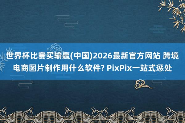 世界杯比赛买输赢(中国)2026最新官方网站 跨境电商图片制作用什么软件? PixPix一站式惩处