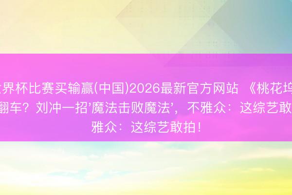 世界杯比赛买输赢(中国)2026最新官方网站 《桃花坞6》翻车？刘冲一招'魔法击败魔法'，不雅众：这综艺敢拍！