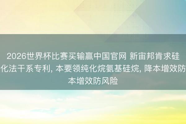 2026世界杯比赛买输赢中国官网 新宙邦肯求硅烷纯化法干系专利, 本要领纯化烷氨基硅烷, 降本增效防风险