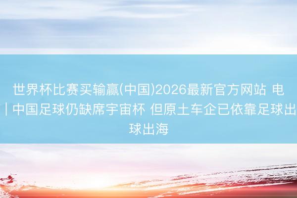 世界杯比赛买输赢(中国)2026最新官方网站 电厂 | 中国足球仍缺席宇宙杯 但原土车企已依靠足球出海